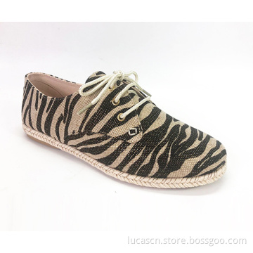 Ladies Lace Up Espadrille Platform Sneaker